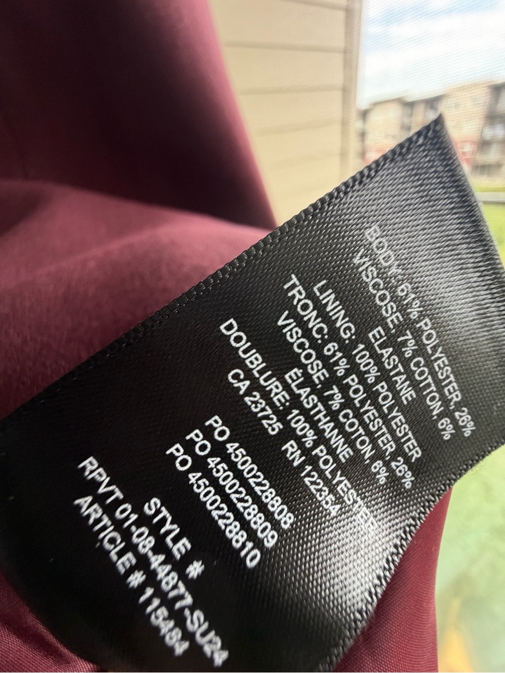 New without tags Babaton Sleeveless A-Line Dress in Wine - Picture 4 of 4